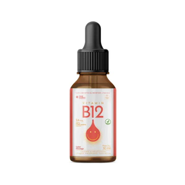 Vitamin B12 Líquido 30 ml - Sabor Morango